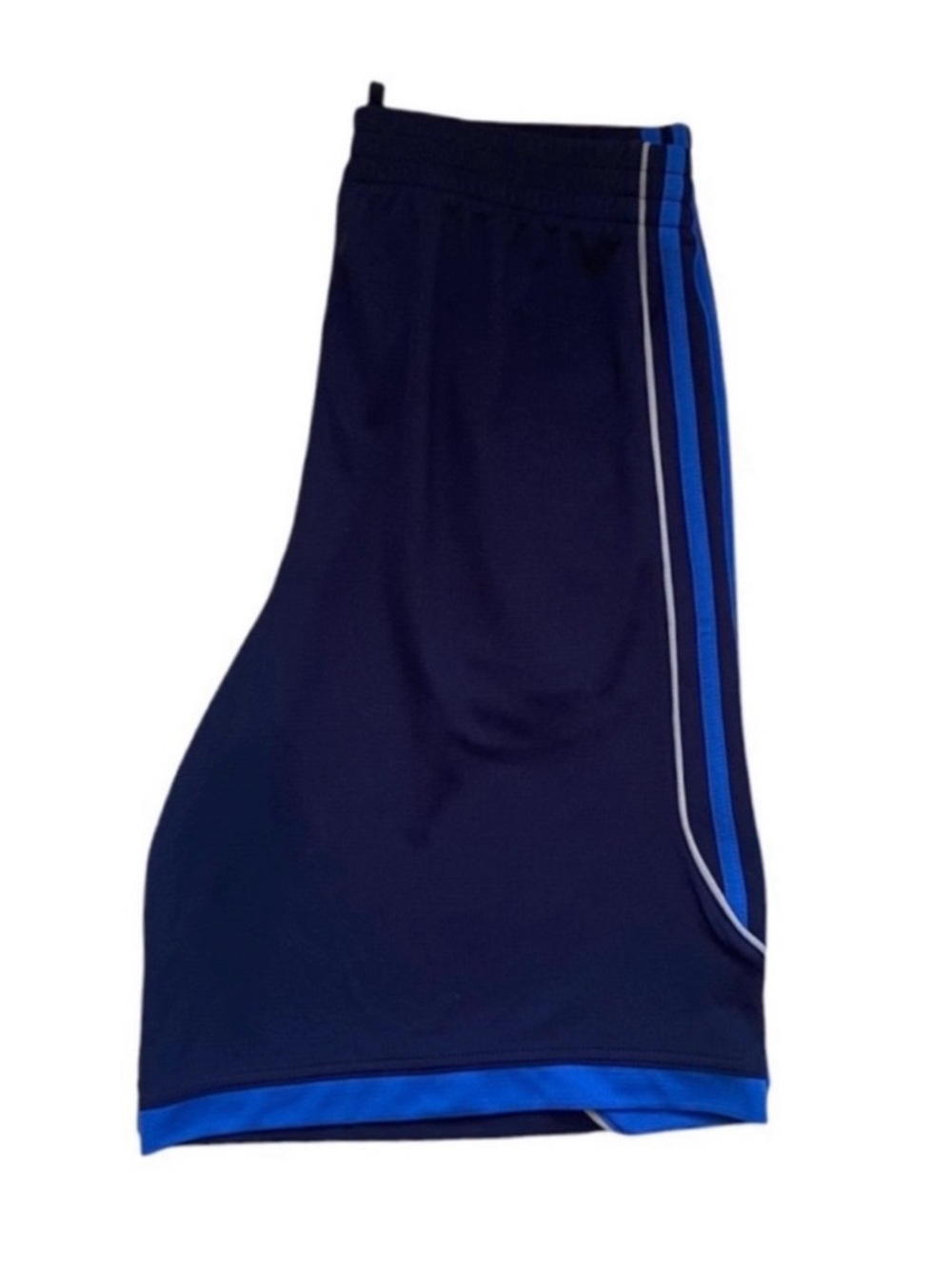 Adidas Navy Blue Side Stripe Performance Core Athletic Shorts Size XL - Picture 4 of 4